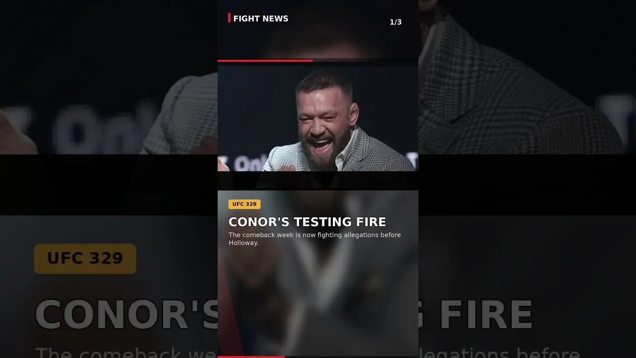 Conor McGregor a oheň návratu