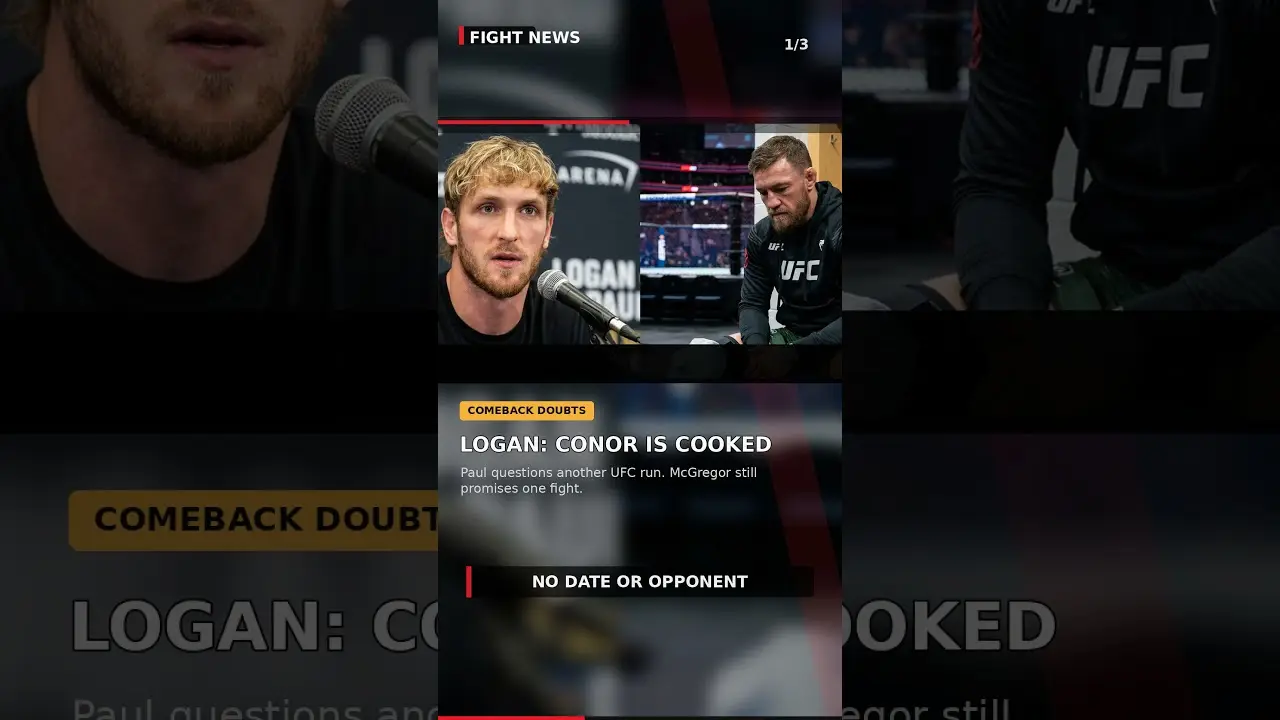 Logan Paul označil McGregora za vyhaslého | UFC zprávy